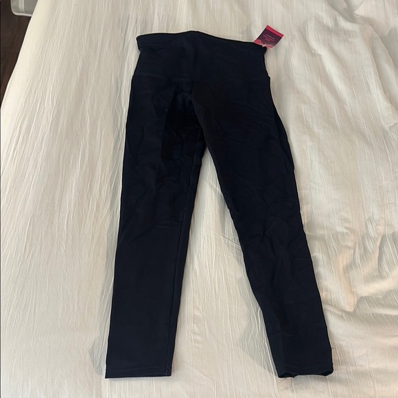 Black and Navy High-Waisted Leggings - Picture 1 of 3